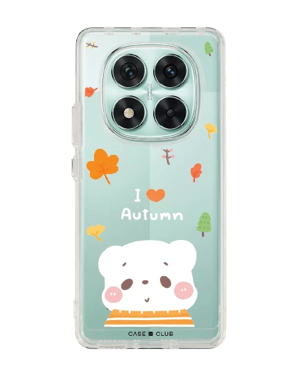 redmi note 14 pro clear case bearplease autumn