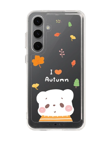 samsung galaxy s24 fe clear case bearplease autumn