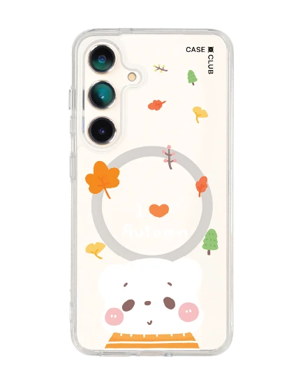 samsung galaxy s25 clear magsafe bearplease autumn