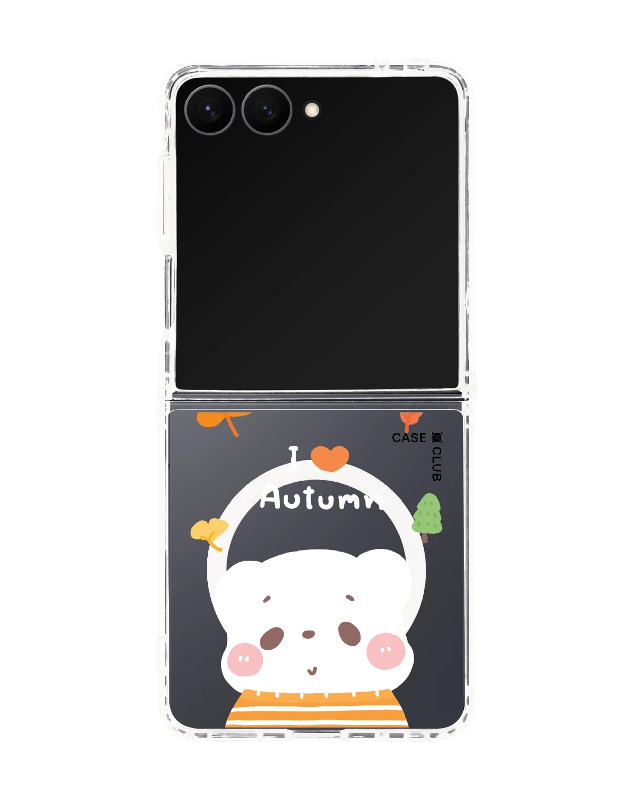 samsung galaxy z flip 8 clear magsafe bearplease autumn