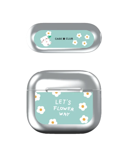 เคสสีเงิน airpods รุ่น 3 bearplease daisy