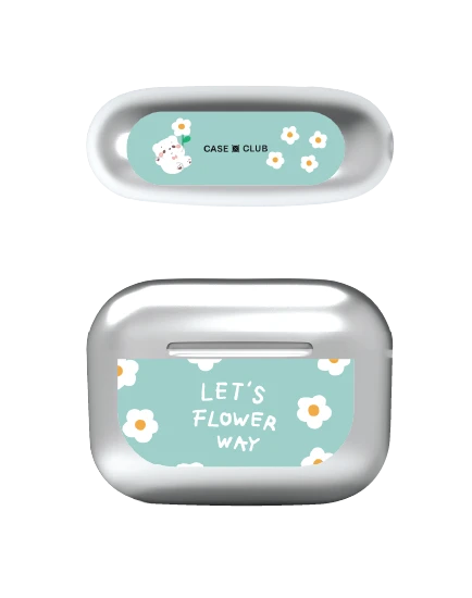 เคสสีเงิน airpods pro 2 bearplease daisy