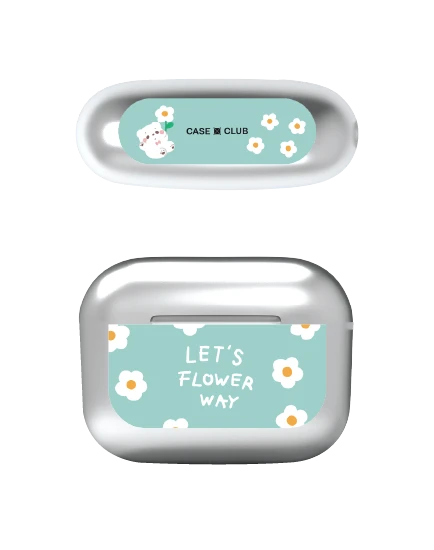 เคสสีเงิน airpods pro 3 bearplease daisy