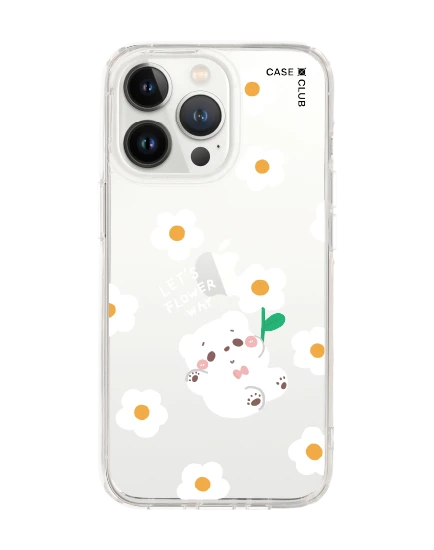 iphone 13 pro clear case bearplease daisy