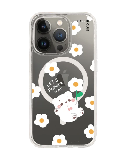 iphone 14 pro clear magsafe bearplease daisy