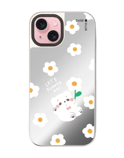เคสกระจก iphone 15 magsafe bearplease daisy