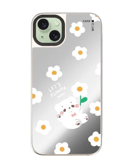 เคสกระจก iphone 15 plus magsafe bearplease daisy