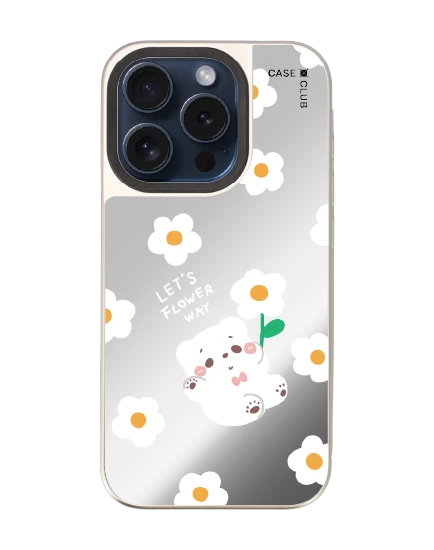 เคสกระจก iphone 15 pro magsafe bearplease daisy