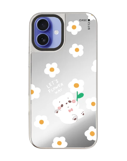เคสกระจก iphone 16 plus magsafe bearplease daisy