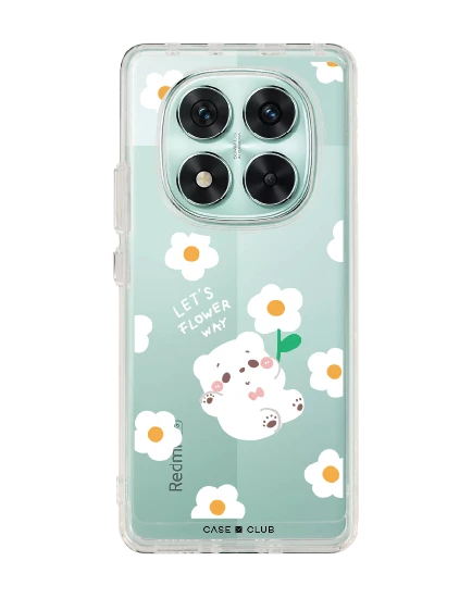 redmi note 14 pro clear case bearplease daisy