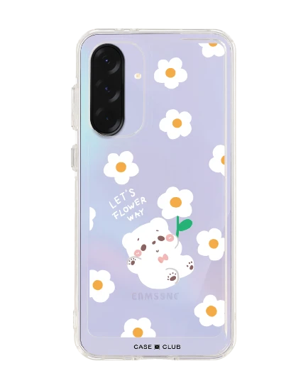 samsung galaxy a36 clear case bearplease daisy