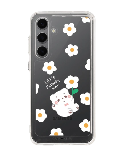 samsung galaxy s24 fe clear case bearplease daisy