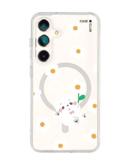 samsung galaxy s25 clear magsafe bearplease daisy