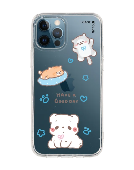 เคสใส iphone 12/12 pro bearplease have a good day