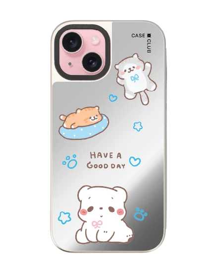 เคสกระจก iphone 15 magsafe bearplease have a good day