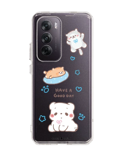 oppo reno 12 clear case bearplease have a good day