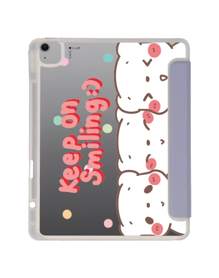 ipad air6/7 13" 2025 (m2/m3) clear purple bearplease trio