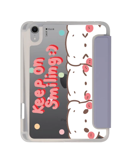 ipad mini 7 clear purple bearplease trio
