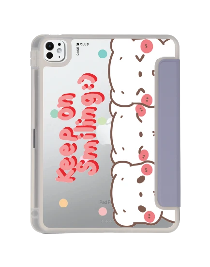 เคสใส ipad pro 11 สีม่วง bearplease trio