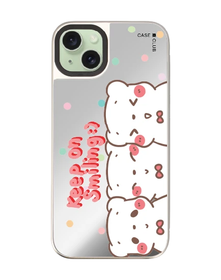 เคสกระจก iphone 15 plus magsafe bearplease trio