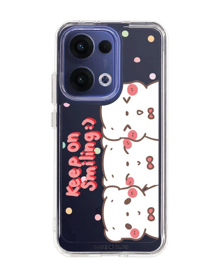 oppo reno 13 clear case bearplease trio