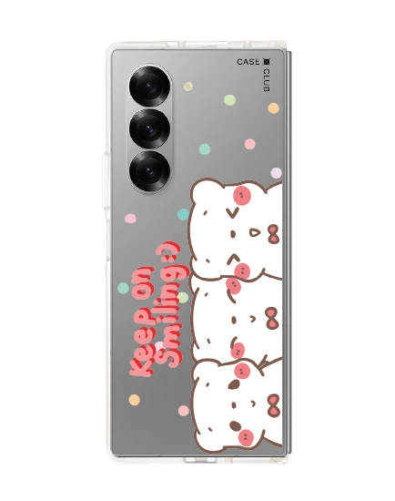 samsung galaxy z fold 6 clear case bearplease trio