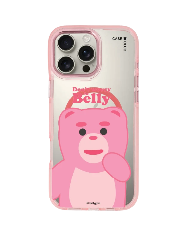 iphone 16 pro max clear pink magsafe น้องหมี bellygom character