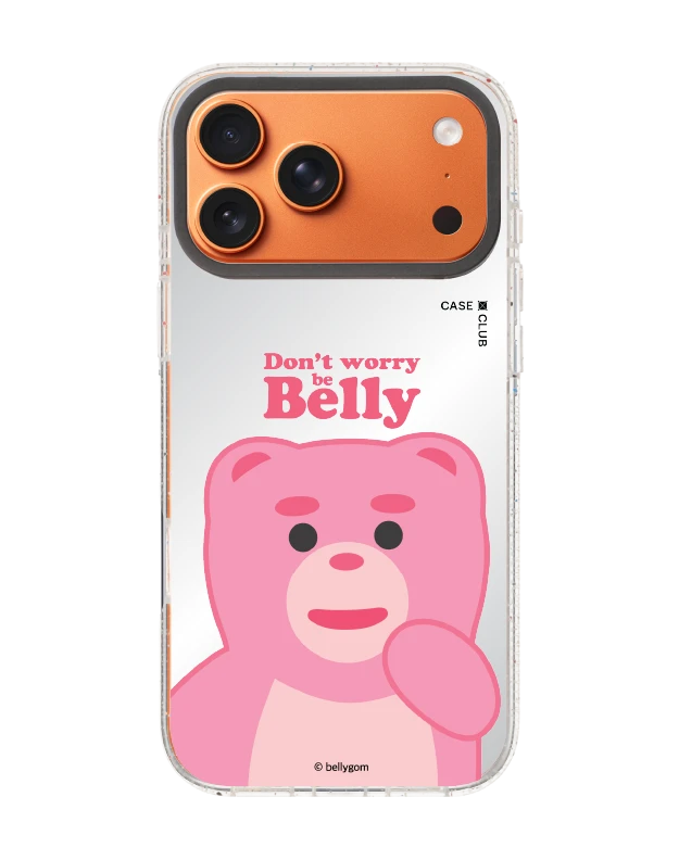 เคสกระจกใส iphone 17 pro max mirror magsafe น้องหมี bellygom character
