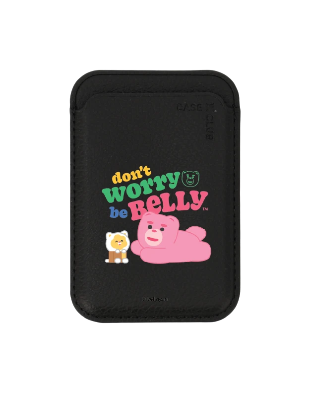 กระเป๋าใส่บัตร magsafe ดำ bellygom go-cat don't worry be belly