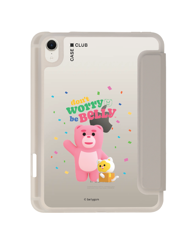 เคสใส ipad mini 7 สีเทา bellygom go-cat don't worry be belly