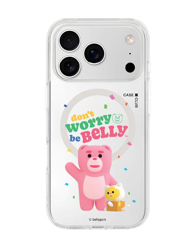 iphone 17 pro clear magsafe bellygom go-cat don't worry be belly