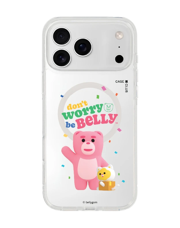 iphone 17 pro max clear magsafe bellygom go-cat don't worry be belly