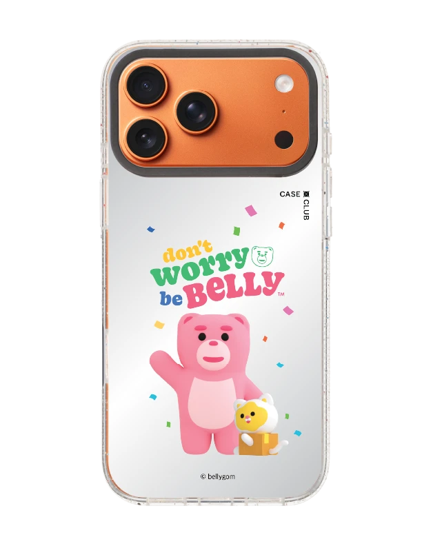 เคสกระจกใส iphone 17 pro max mirror magsafe bellygom go-cat don't worry be belly