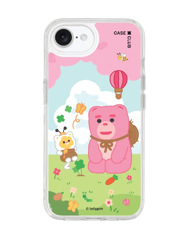 เคสใส iphone 16e magsafe น้องหมี bellygom ในฤดูใบไม้ผลิ