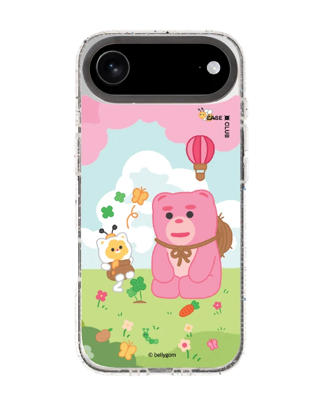 เคสกระจกใส iphone air mirror magsafe น้องหมี bellygom ในฤดูใบไม้ผลิ