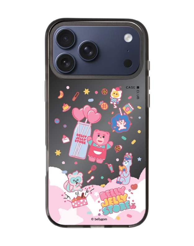 เคสกระจกดำ iphone 17 pro max mirror magsafe น้องหมี bellygom ในดินแดนขนมหวาน