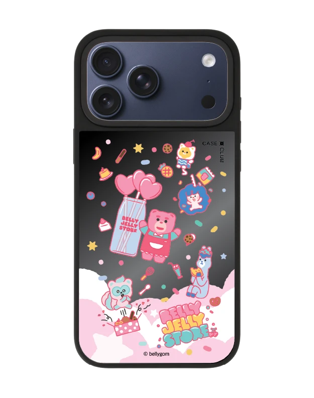 เคสกระจก iphone 17 pro max matte magsafe น้องหมี bellygom ในดินแดนขนมหวาน