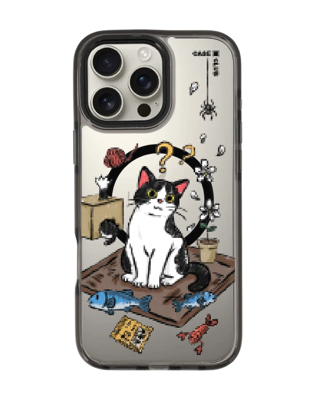 iphone 16 pro max clear black magsafe bicolor cat life