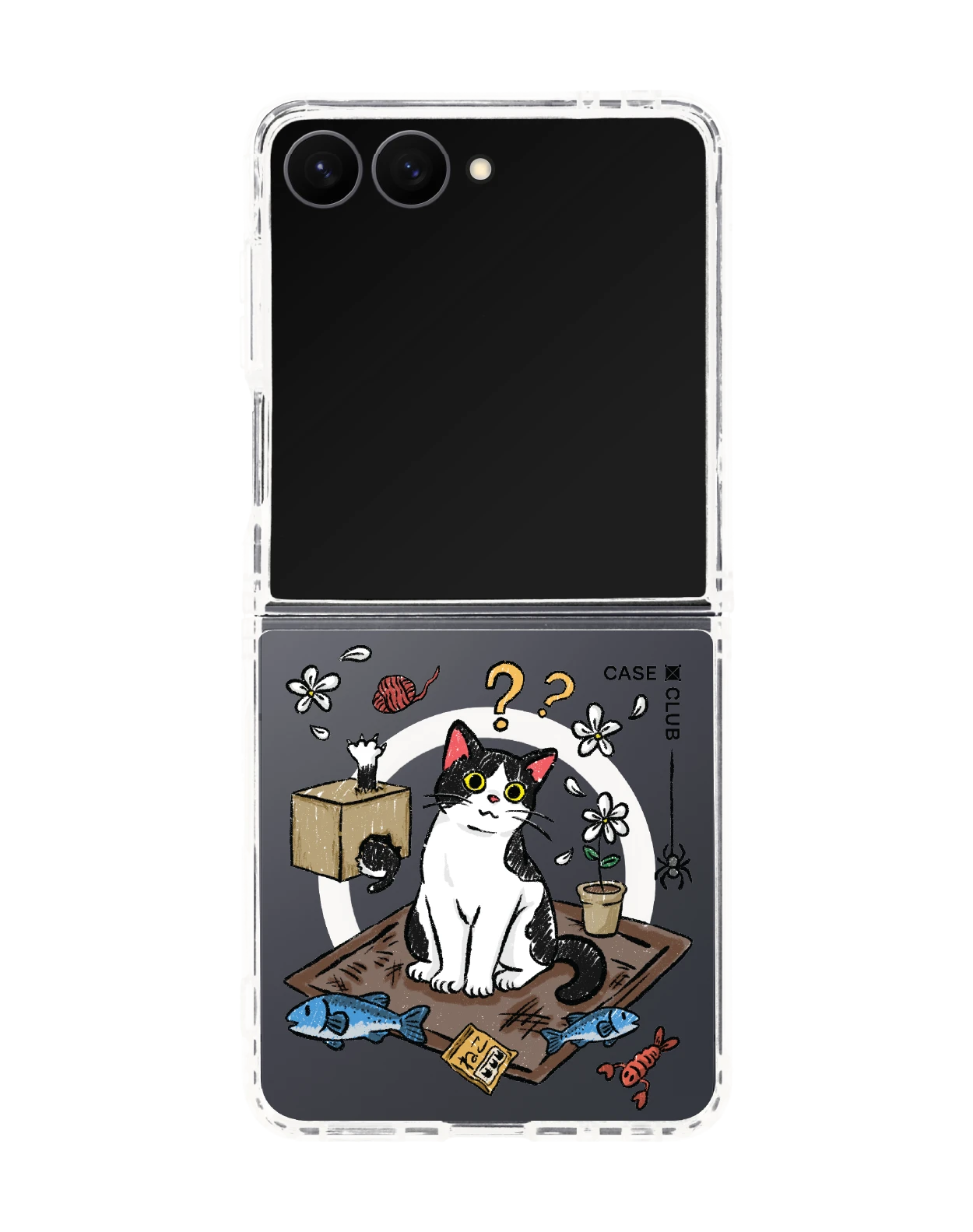 samsung galaxy z flip 8 clear magsafe bicolor cat life