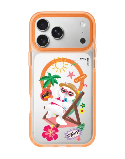 iphone 17 pro max clear orange magsafe bikini cat
