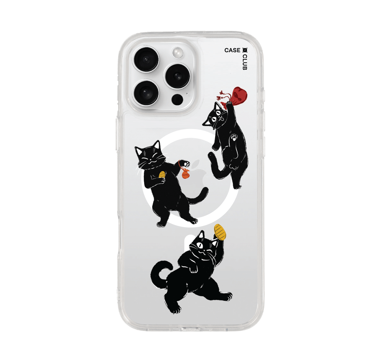 เคสใส iphone 16 pro max magsafe ชีวิตแมวดำ