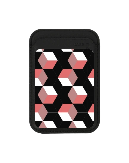 กระเป๋าใส่บัตร magsafe ดำ กล่องปริซึมดำชมพู