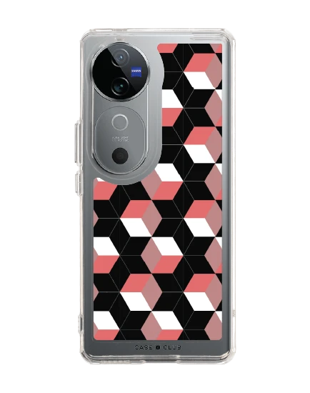 vivo v40 5g clear case black pink prism