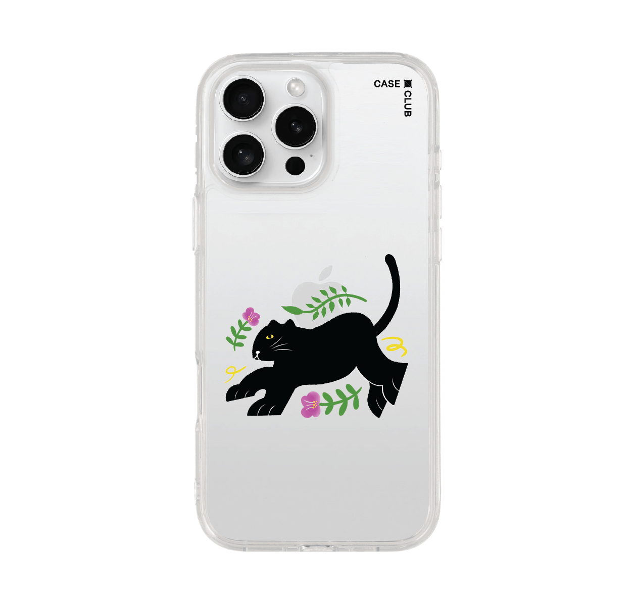 iphone 16 pro max clear case black tiger