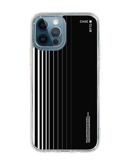 เคสใส iphone 12/12 pro เส้นแนวตั้งขาวดำ