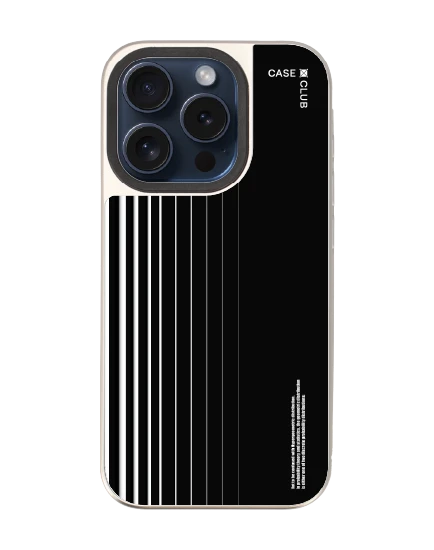 เคสกระจก iphone 15 pro magsafe เส้นแนวตั้งขาวดำ