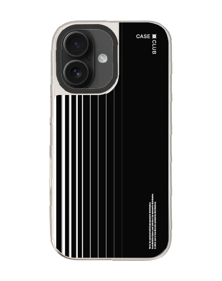 เคสกระจก iphone 16 magsafe เส้นแนวตั้งขาวดำ