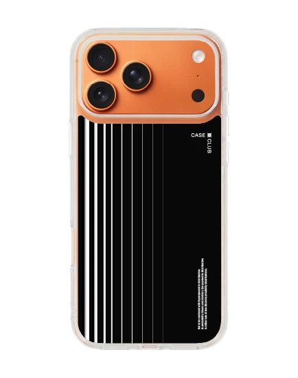 เคสใส iphone 17 pro max magsafe เส้นแนวตั้งขาวดำ