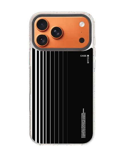 iphone 17 pro max clear mirror magsafe black & white vertical lines