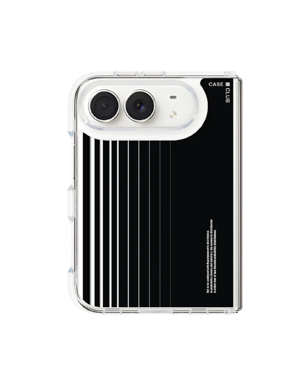 iphone duo clear magsafe black & white vertical lines